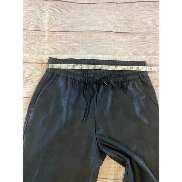 Maison D'Ameli Women's Straight Leg Faux Leather Joggers - Small - Picture 7 of 11
